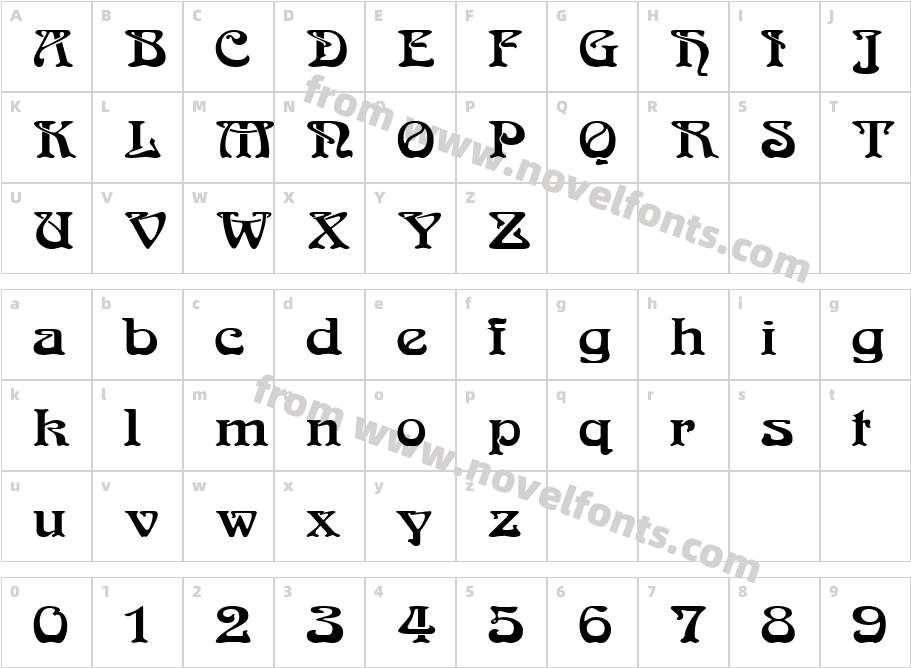 HorizonWideCharacter Map