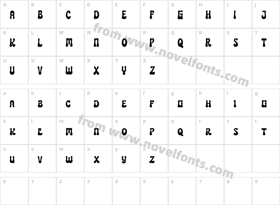 Horriblys Free RegularCharacter Map