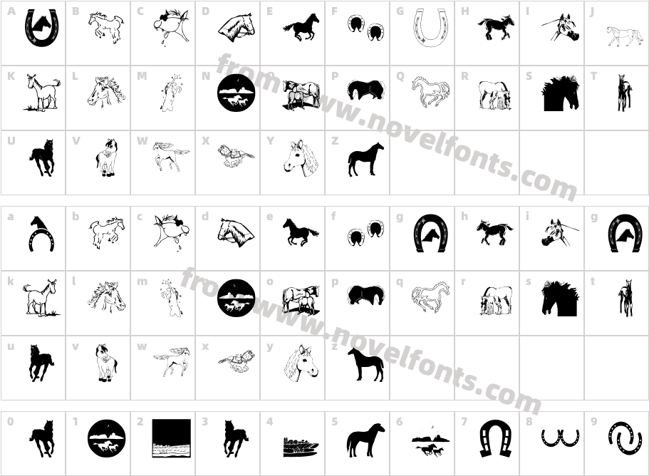 HorsesCharacter Map