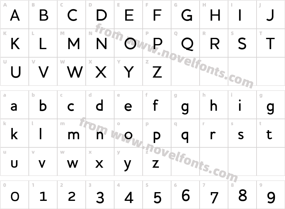 HouschkaAltMediumCharacter Map