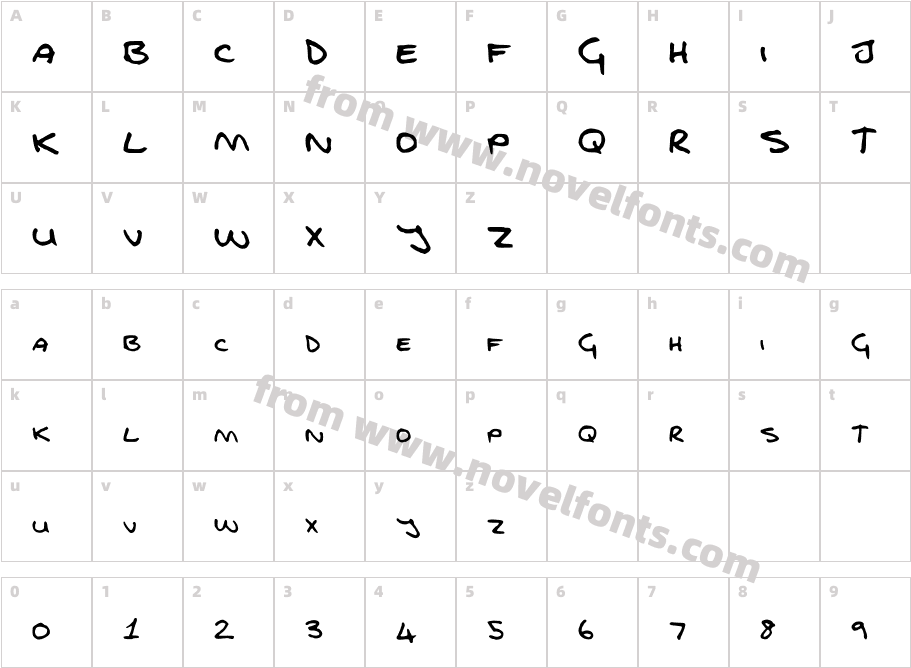 FGfontfullCharacter Map