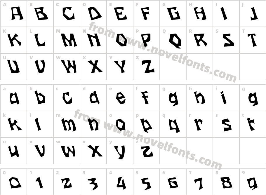 Houters-Normal LeftyCharacter Map