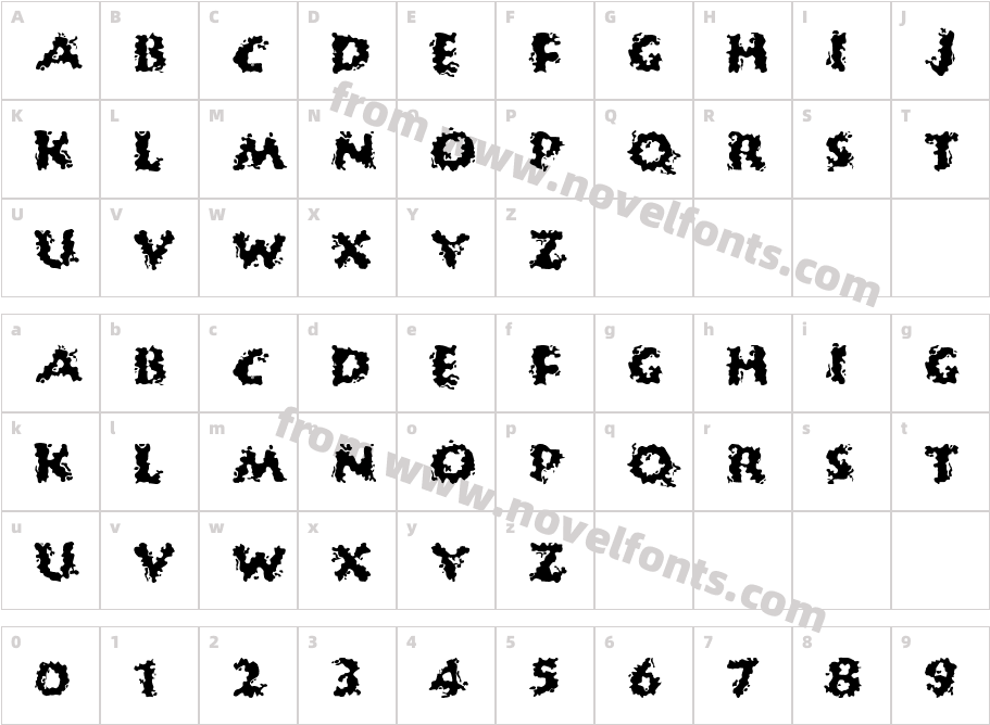 Huckle BuffCharacter Map