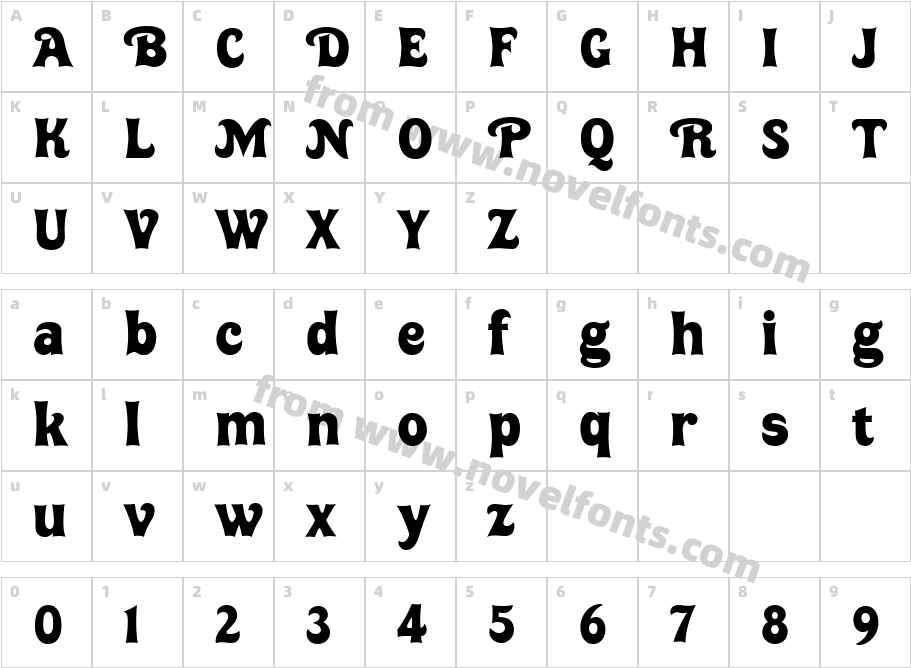 HuckleberryCharacter Map