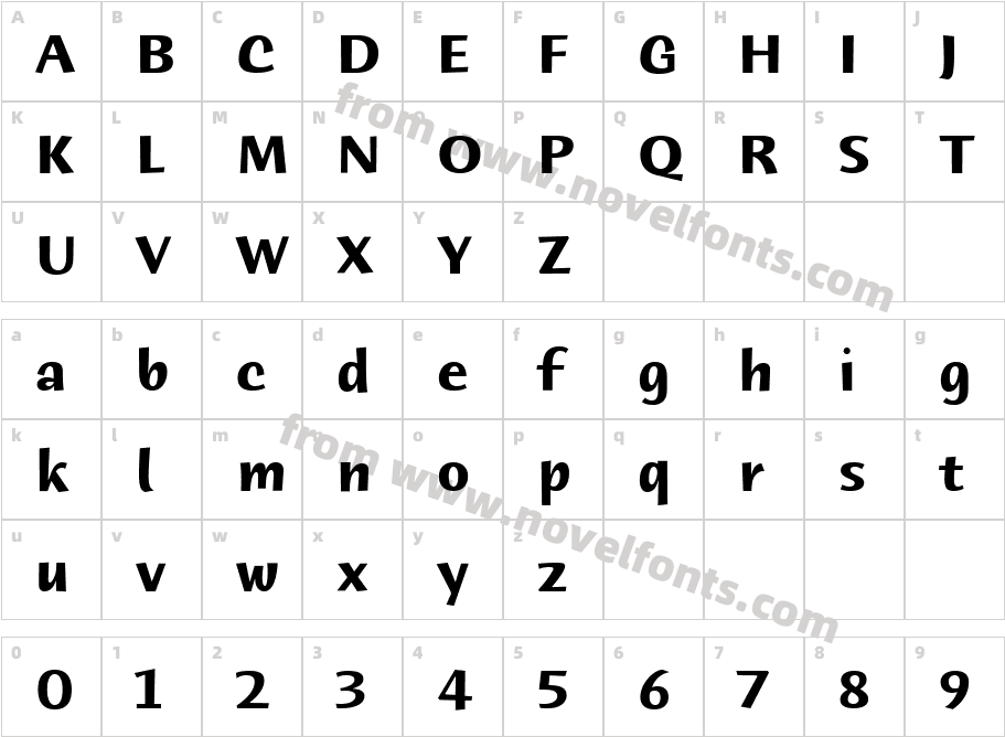 HumanaSansITCCharacter Map