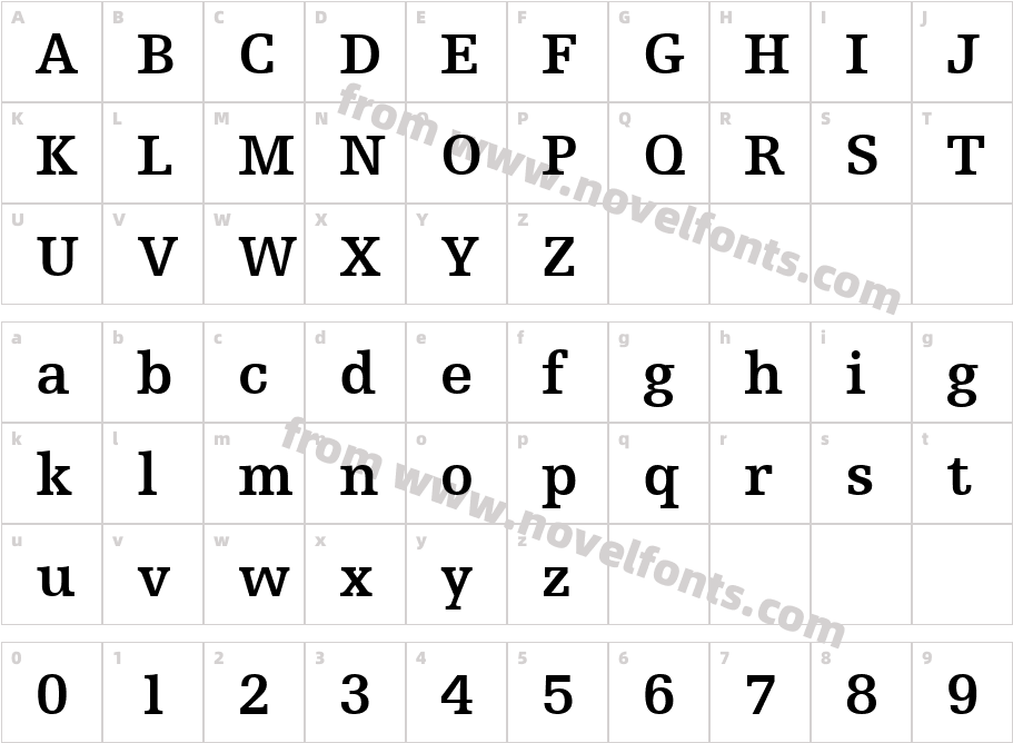 HumstSlab712 BTCharacter Map