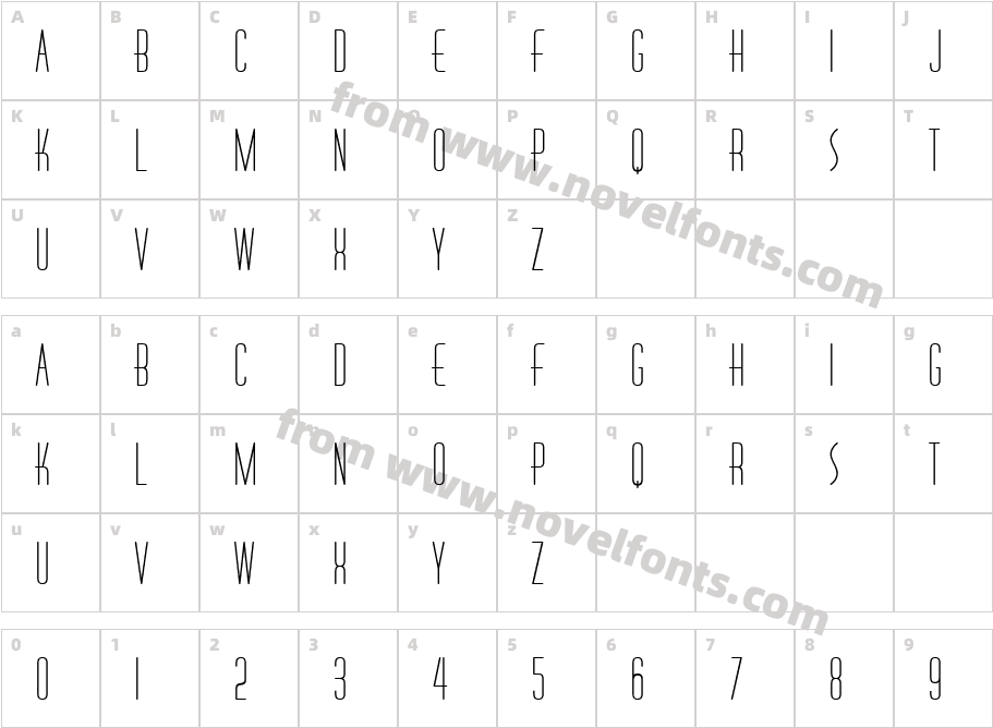 Huxley Vert ICG AltCharacter Map