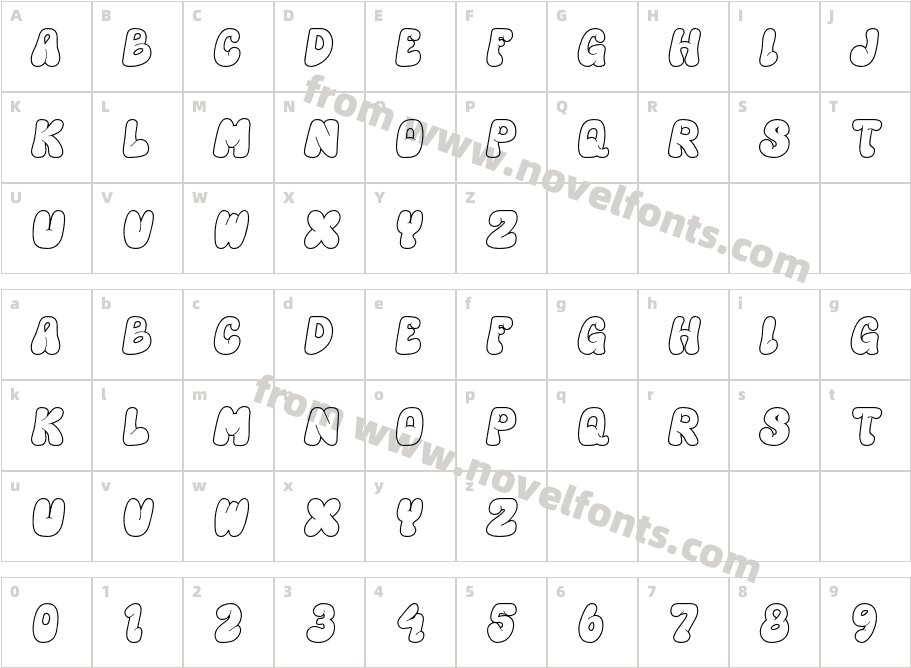 Hyper Blob OutlineCharacter Map