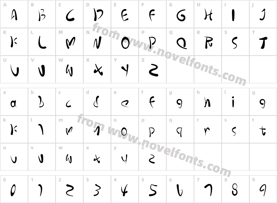 IP FONTS nt LightCharacter Map