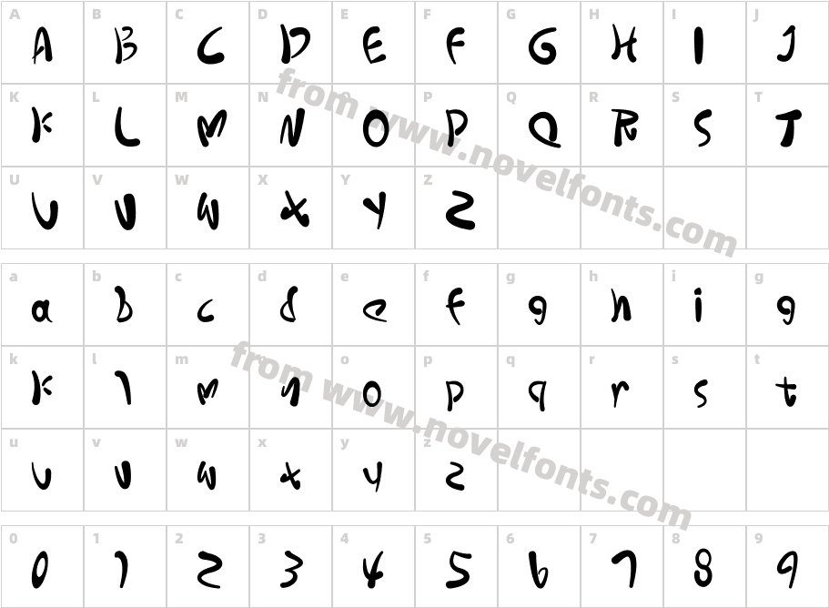 IP FONTS ntCharacter Map