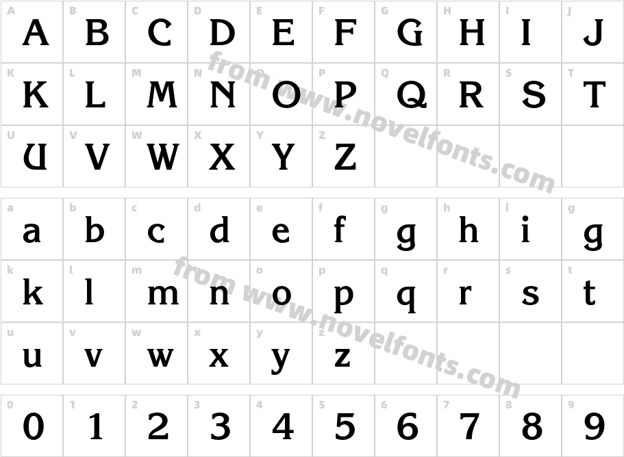 ITC Korinna StdCharacter Map