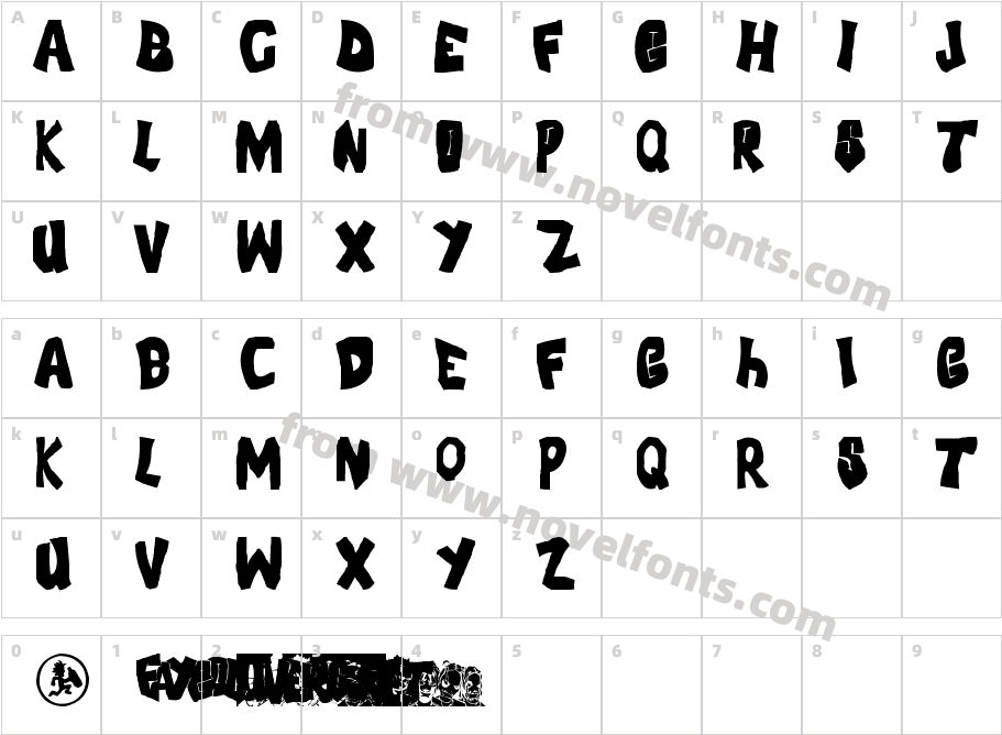 FLH-FontCharacter Map