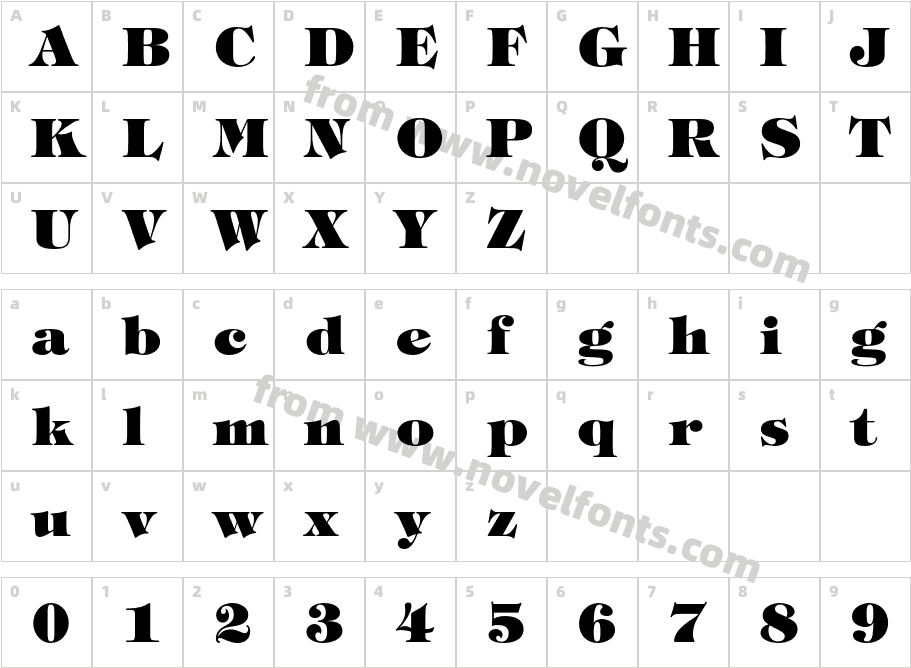 ITC-Tiffany-Std-Heavy_24826Character Map