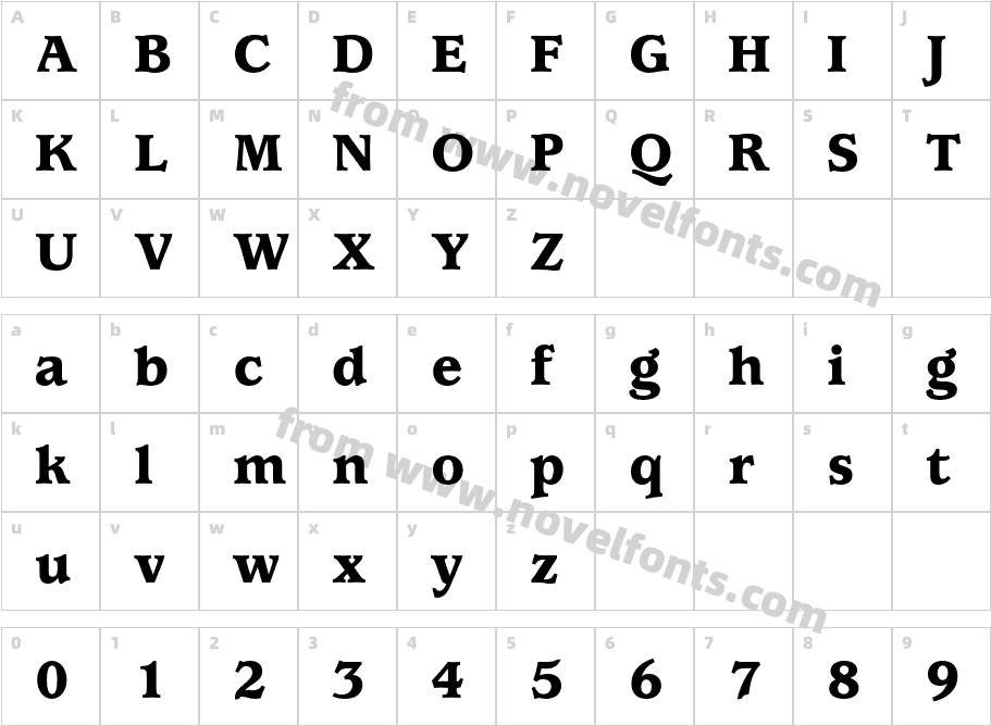 ITC-Usherwood-Std-Black_24830Character Map