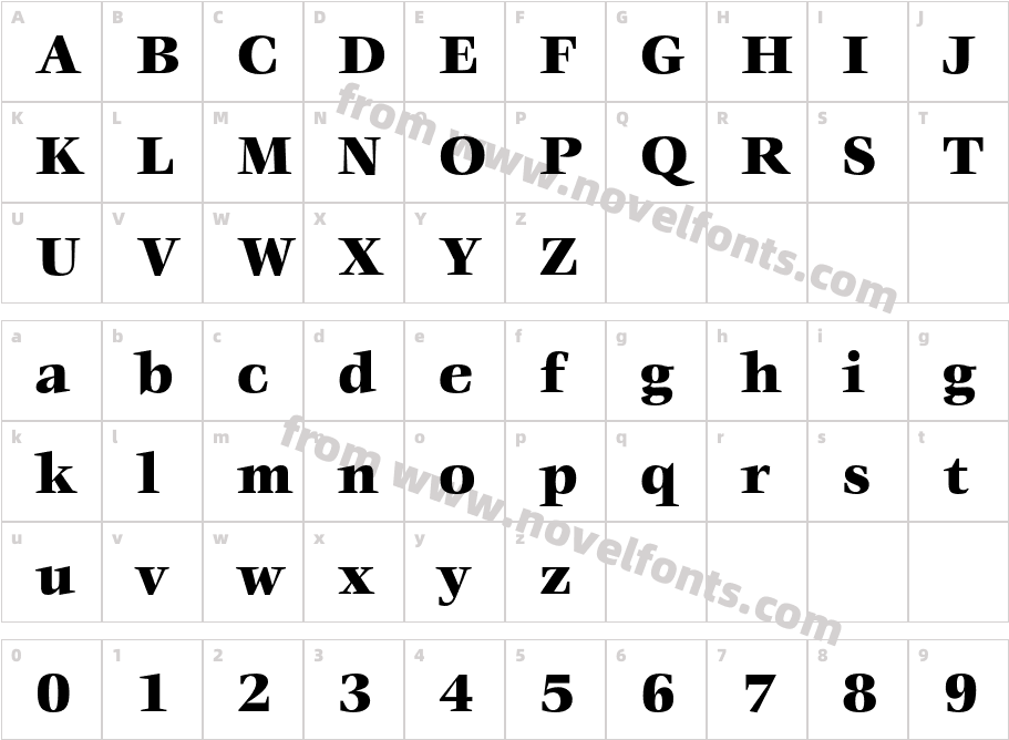 ITC-Veljovic-Std-Black_24838Character Map