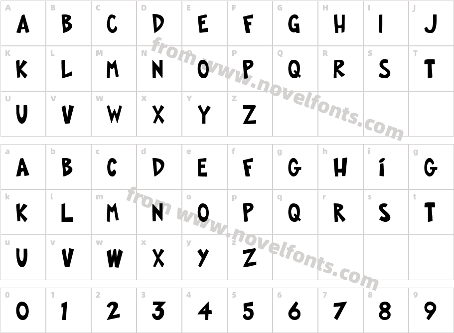 FOP Title Style FontCharacter Map