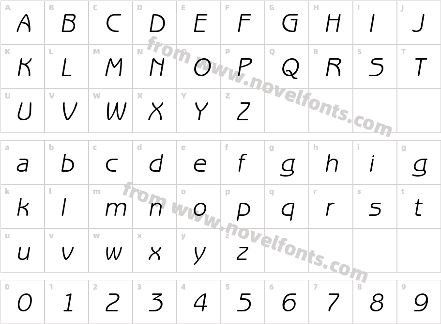 ITCBenguiatGothic-BookCharacter Map