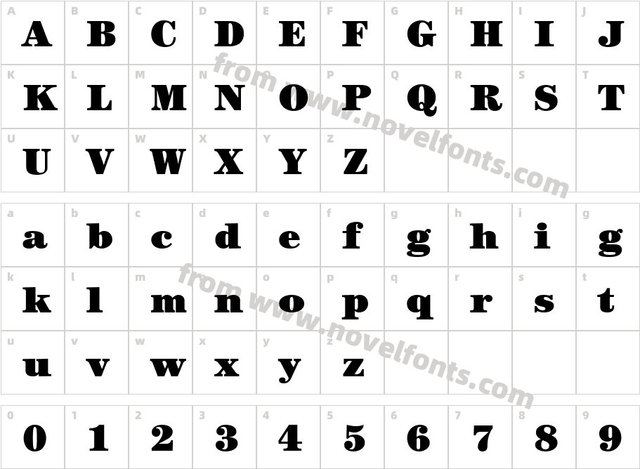 ITCCentury LT UltraCharacter Map