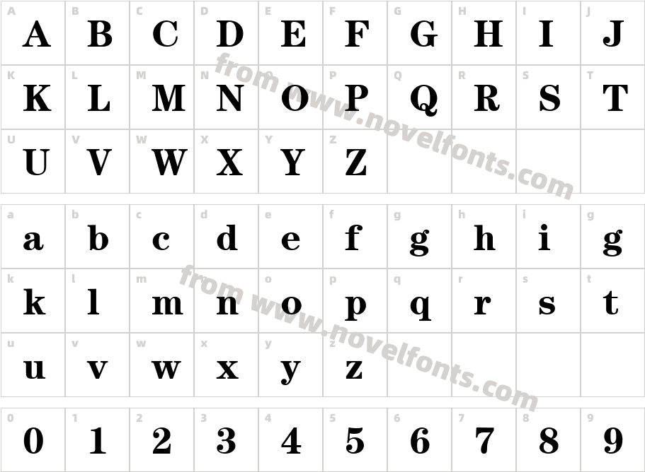 ITCCenturyCharacter Map