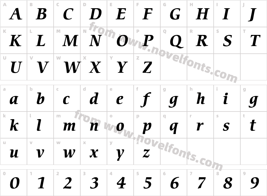 ITCCerigo LT BookCharacter Map