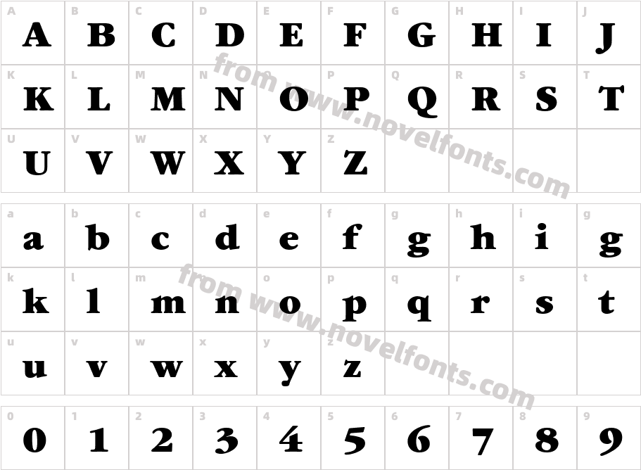 ITCGaramond-UltraCharacter Map