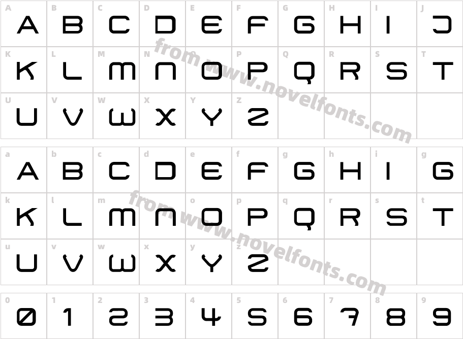 01 DigitMonoCharacter Map