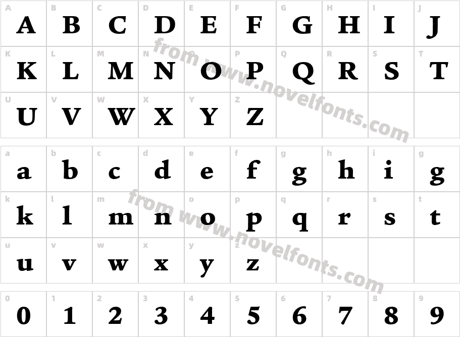 ITCLegacySerif LT UltraCharacter Map