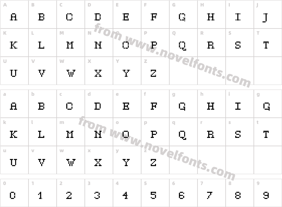 FSerifQ RegularCharacter Map