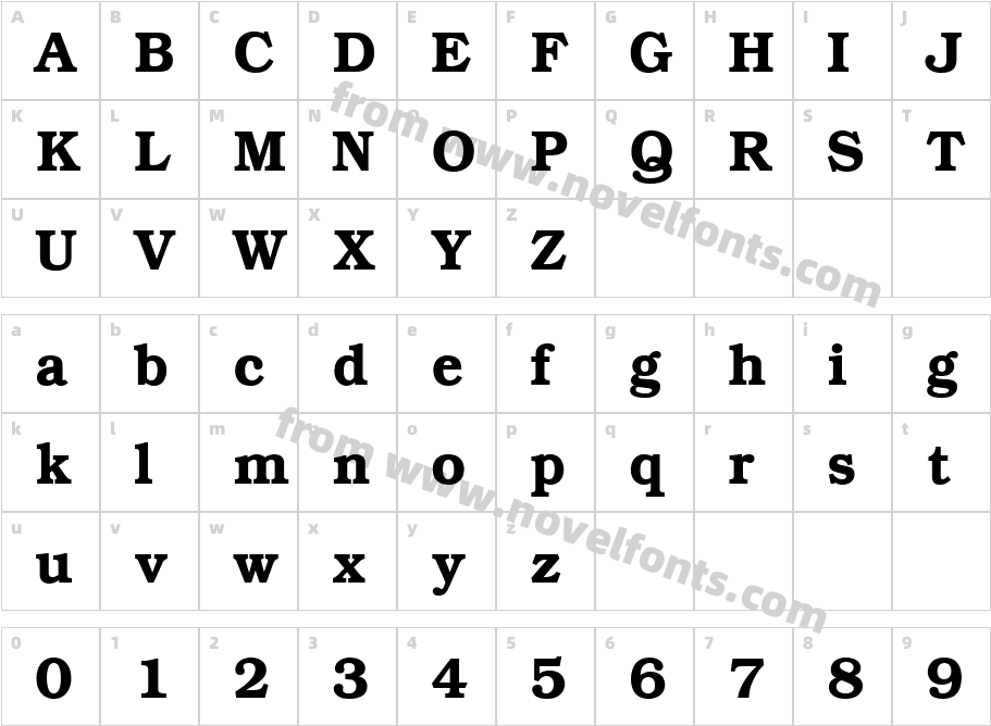 ITC_Bookman_CE_DemiCharacter Map