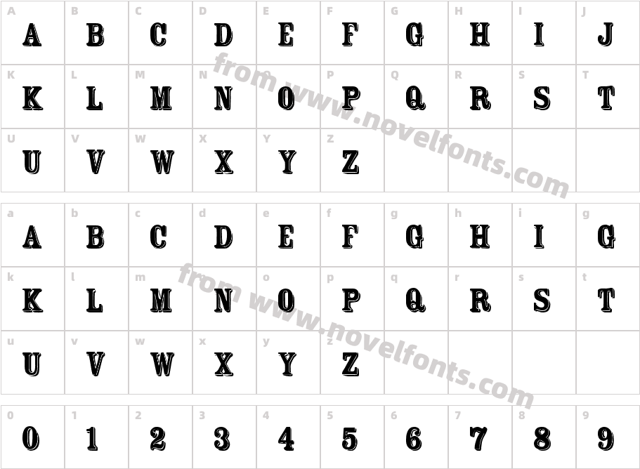 FT Rosecube  normalCharacter Map