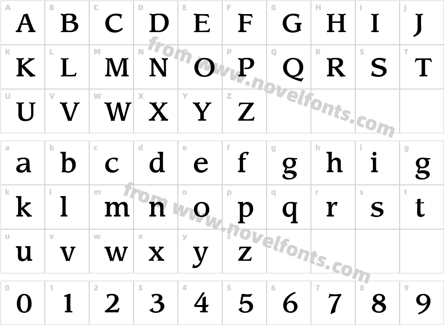 ITC_Leawood_LT_MediumCharacter Map