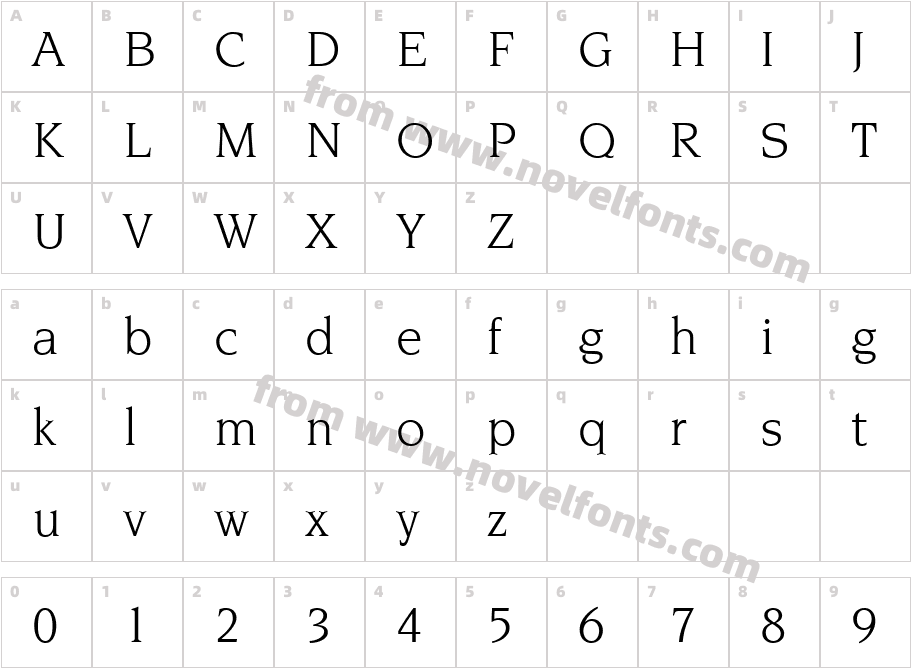 ITC_Novarese_LT_BookCharacter Map