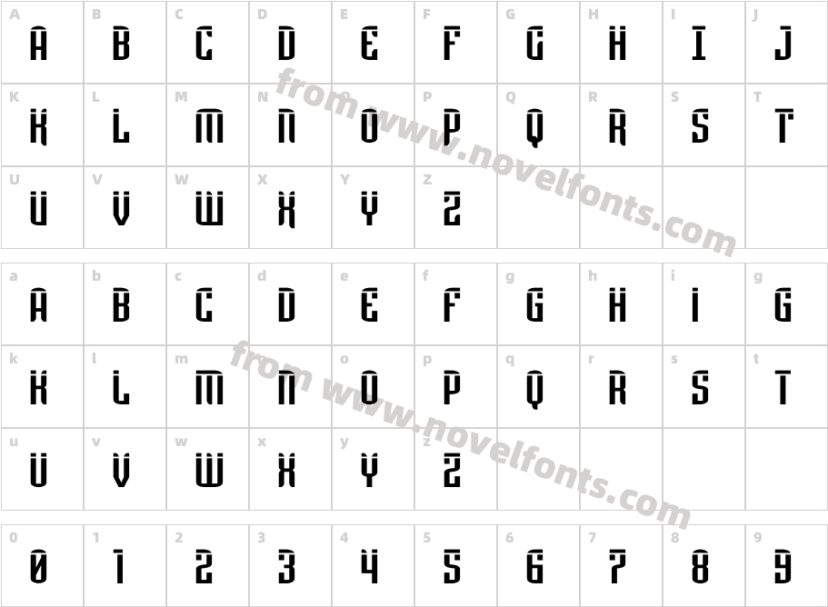 Icewave LaserCharacter Map