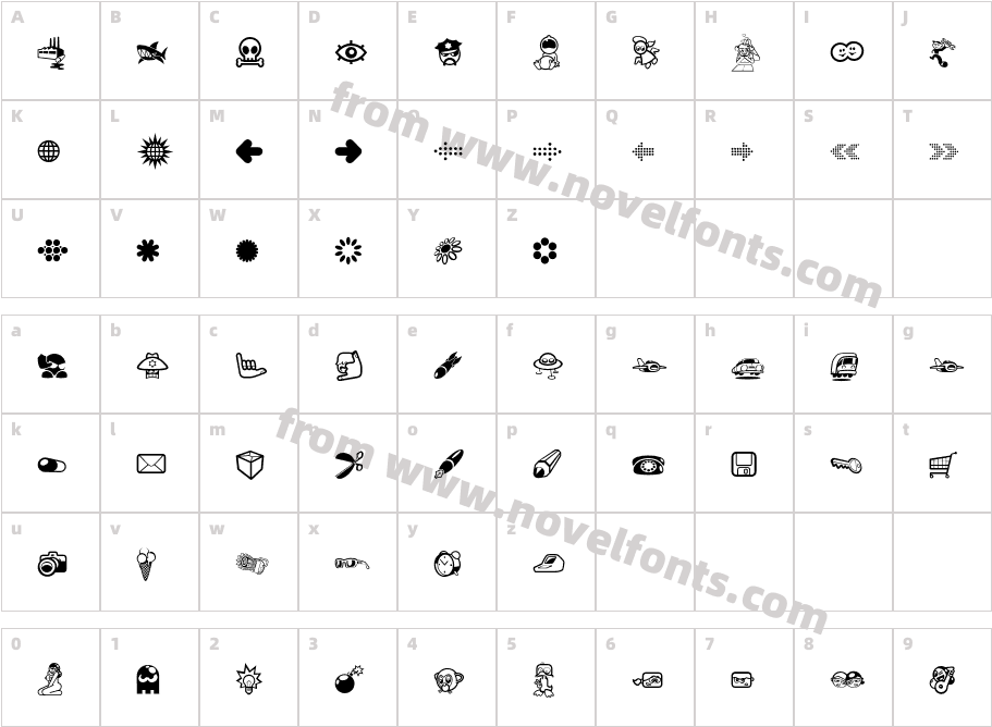 Iconografica-PartOneCharacter Map