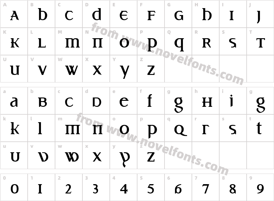 Idiosynoptium2.0 BCharacter Map