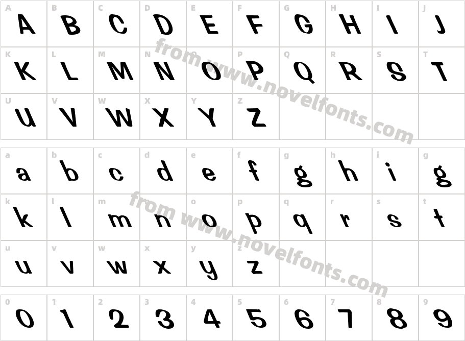 Impressed LeftCharacter Map