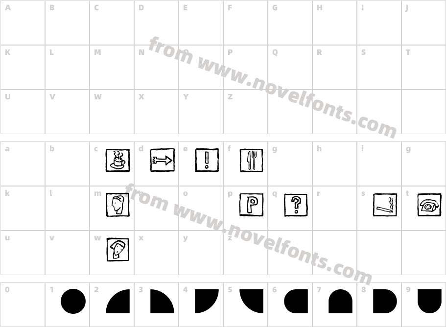 InTegelCharacter Map