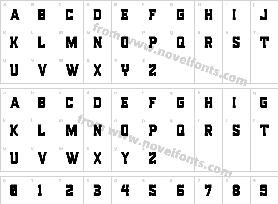 Indian Steeds CondensedCharacter Map