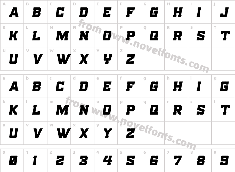 Indian Steeds Semi-ItalicCharacter Map