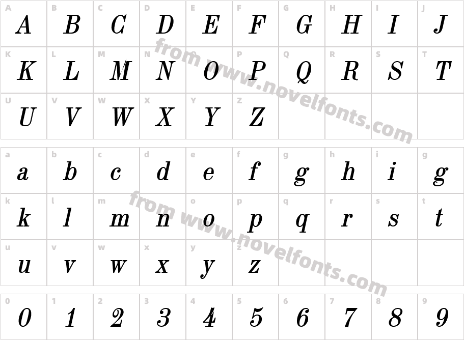 Indy 17Character Map