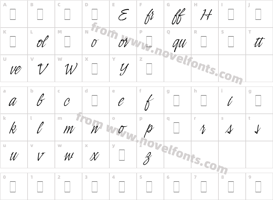 Indy Italic Alt LETCharacter Map