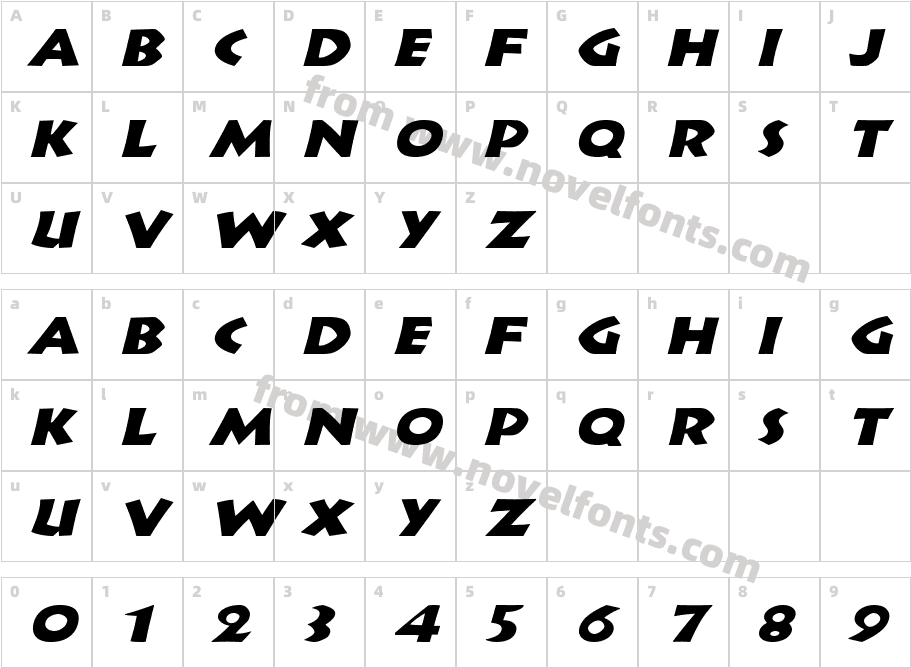 Indy WideCharacter Map