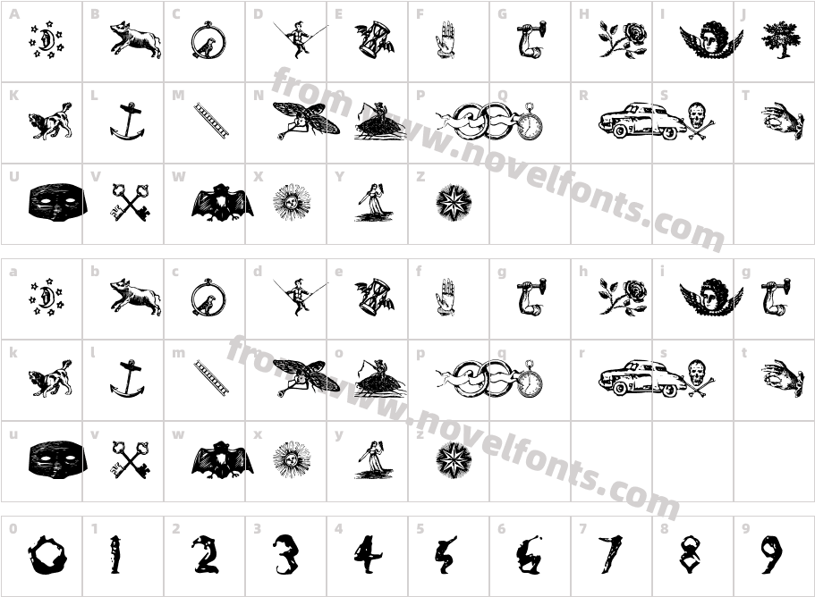 Infinite DingbatsCharacter Map