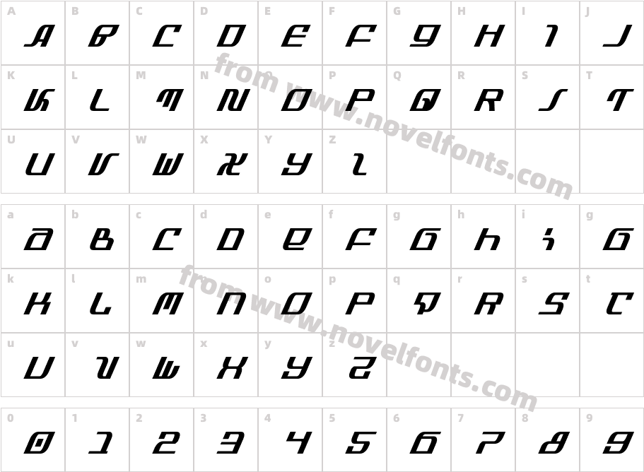 Infinity Formula Cond ItalicCharacter Map