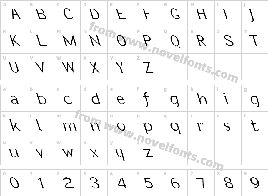 Informal Oblique Expressed LeftCharacter Map