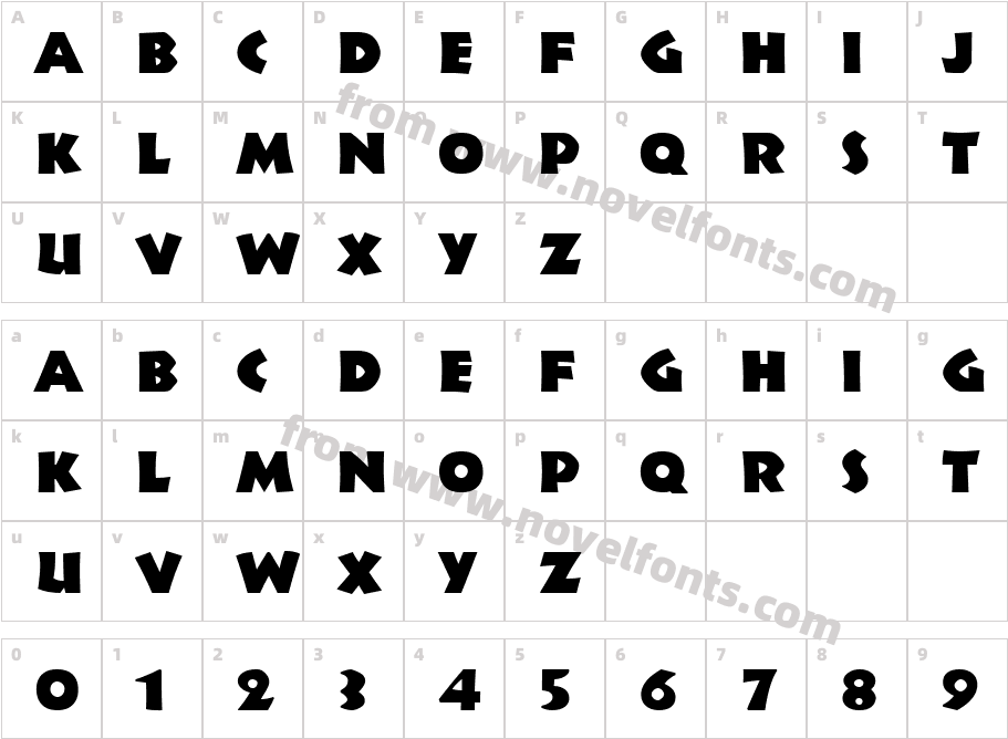 Informal011 Blk BTCharacter Map