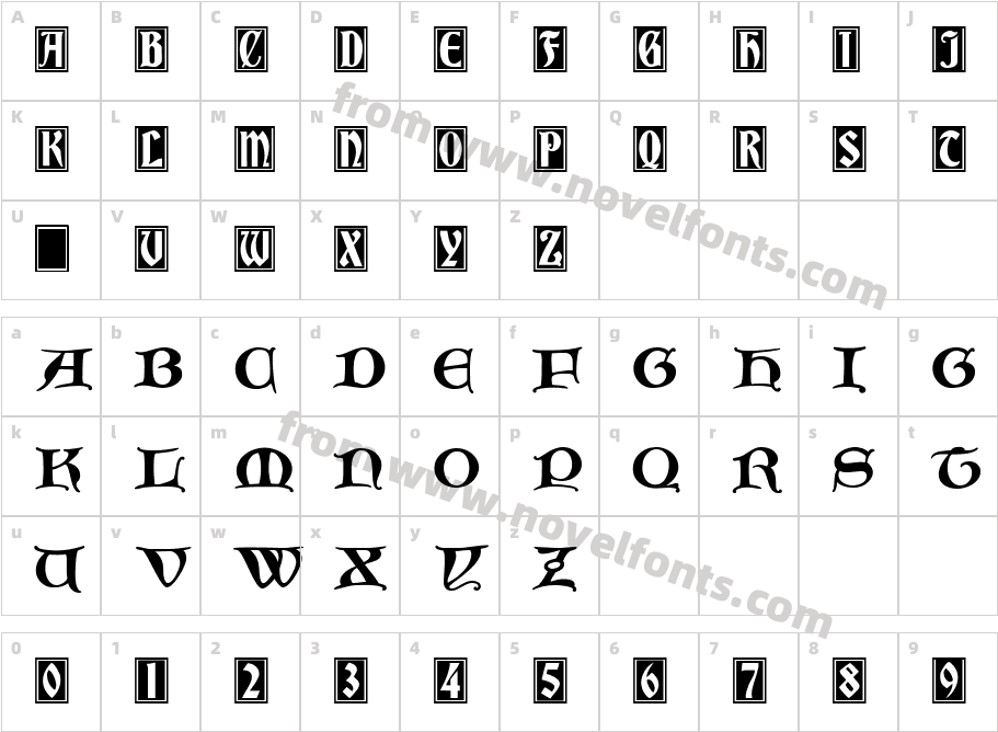 InitialsBradleyandCaxtonCharacter Map