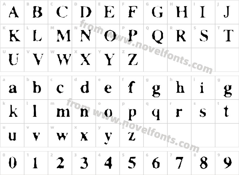 FacsimiledLightCharacter Map