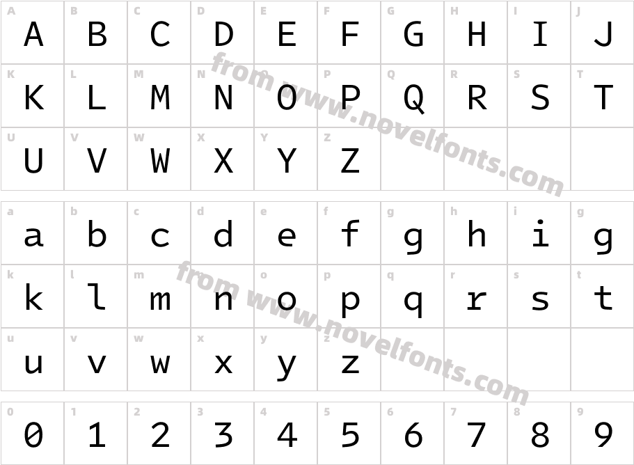 IntelOneMono-RegularCharacter Map