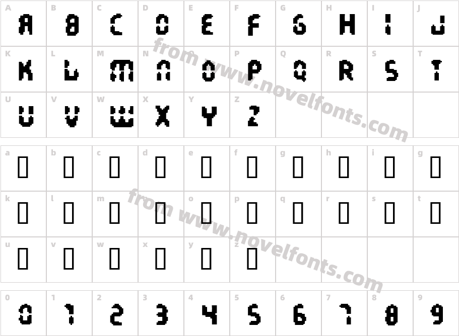 Interstellar HarddriveCharacter Map